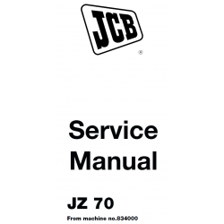 JCB instrukcje napraw + schematy + DTR: JCB Koparka JZ70 instrukcja naprawy